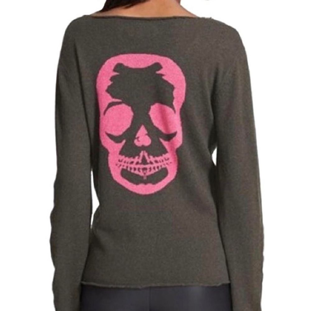 Zadig & Voltaire Women's Skull Miss Bis Embellished Cashmere Sweater Size Large